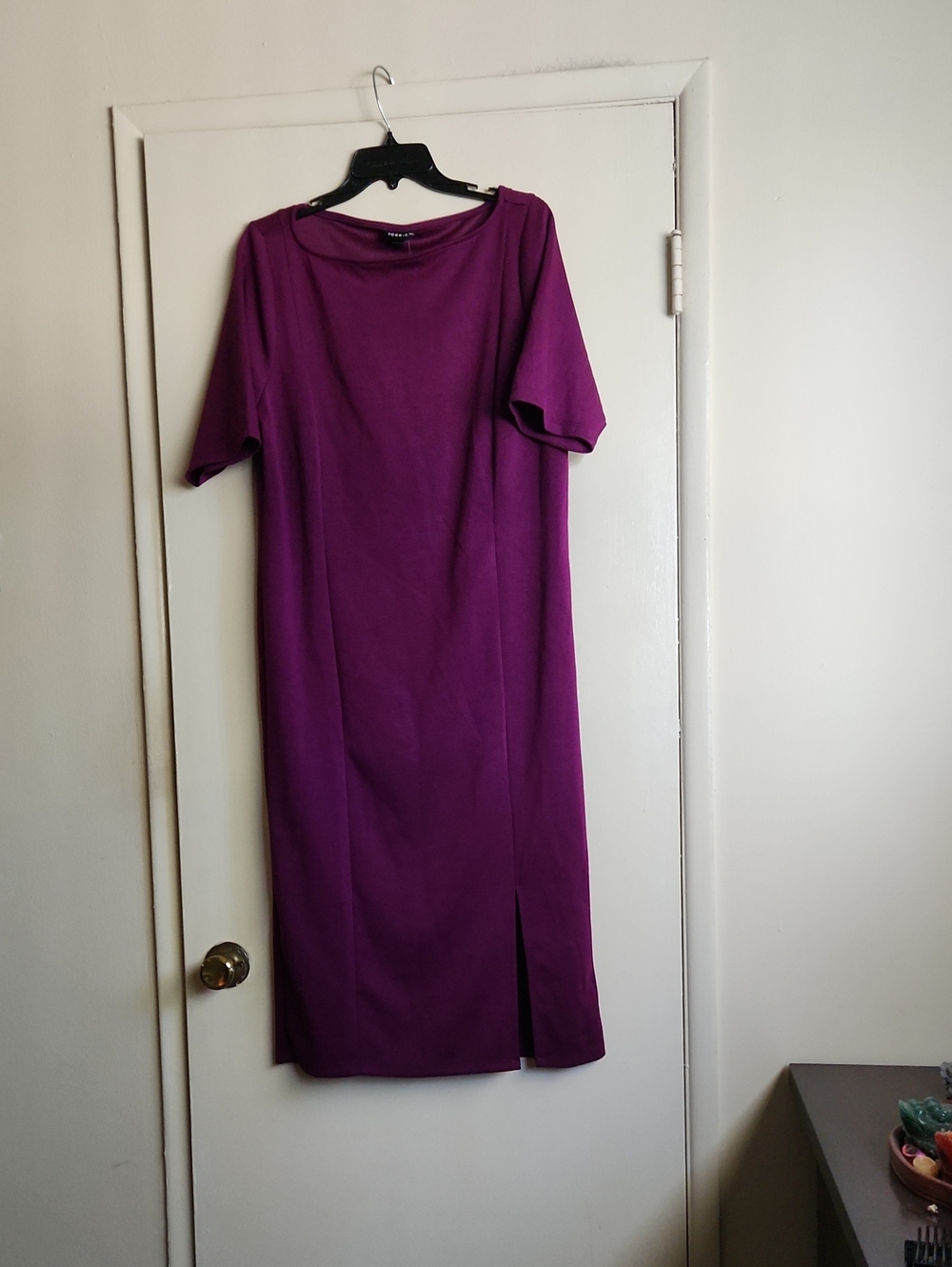 NWT Torrid  Studio Cupro Boatneck Bodycon Purple Dress 1X